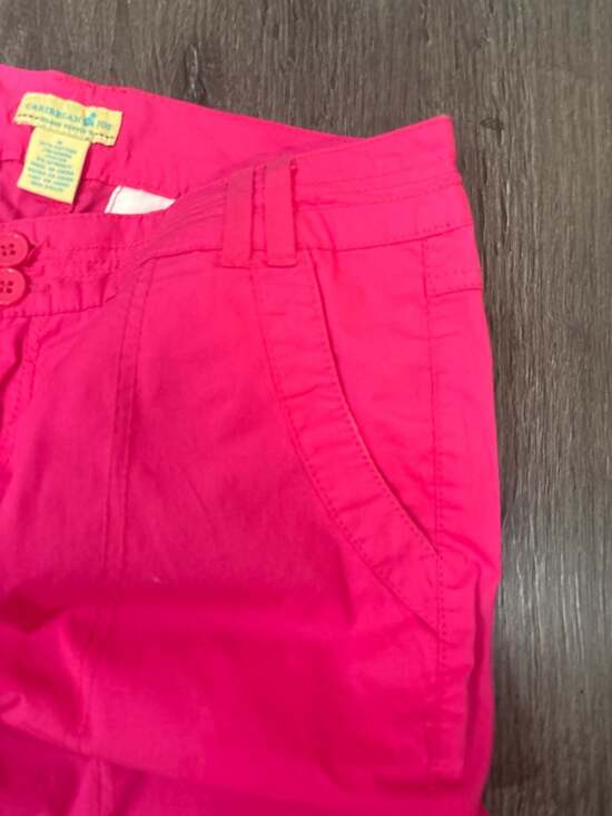 Caribbean Joe Women's Hot Pink Cargo Style Bermuda Shorts Size 8 - Picture 3 of 11